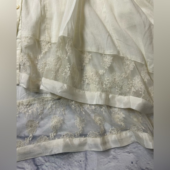 MIB Making it Big Beautiful Ivory Lace Collar Blouse/Tunic. Size 2X - Picture 5 of 10